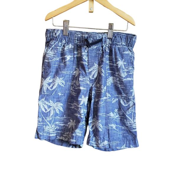 Gap Boy's Shorts Island Theme Blue Cotton Large - Picture 1 of 6